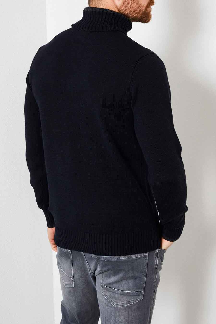M-3000-KWC222 Turtleneck Pullover (5091 Dark Navy)