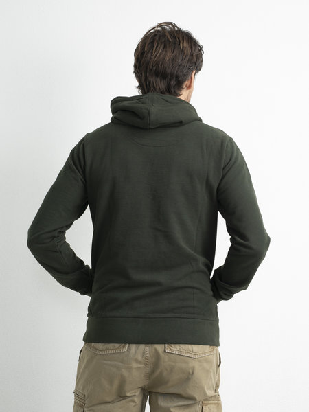 Petrol M-1020-SWH337 - Men Sweater Hooded Print (6143 Forest Night)