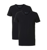 Petrol M-BF-VLYCRAT-Shirt Ss V-Neck 2-Pack (9999 Black)