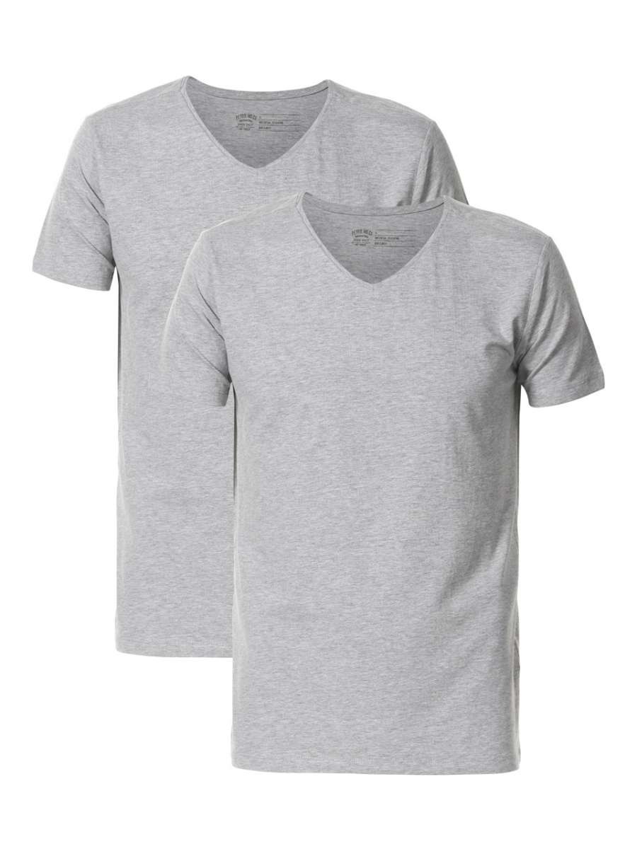 M-BF-VLYCRAT-Shirt Ss V-Neck 2-Pack (Grey)