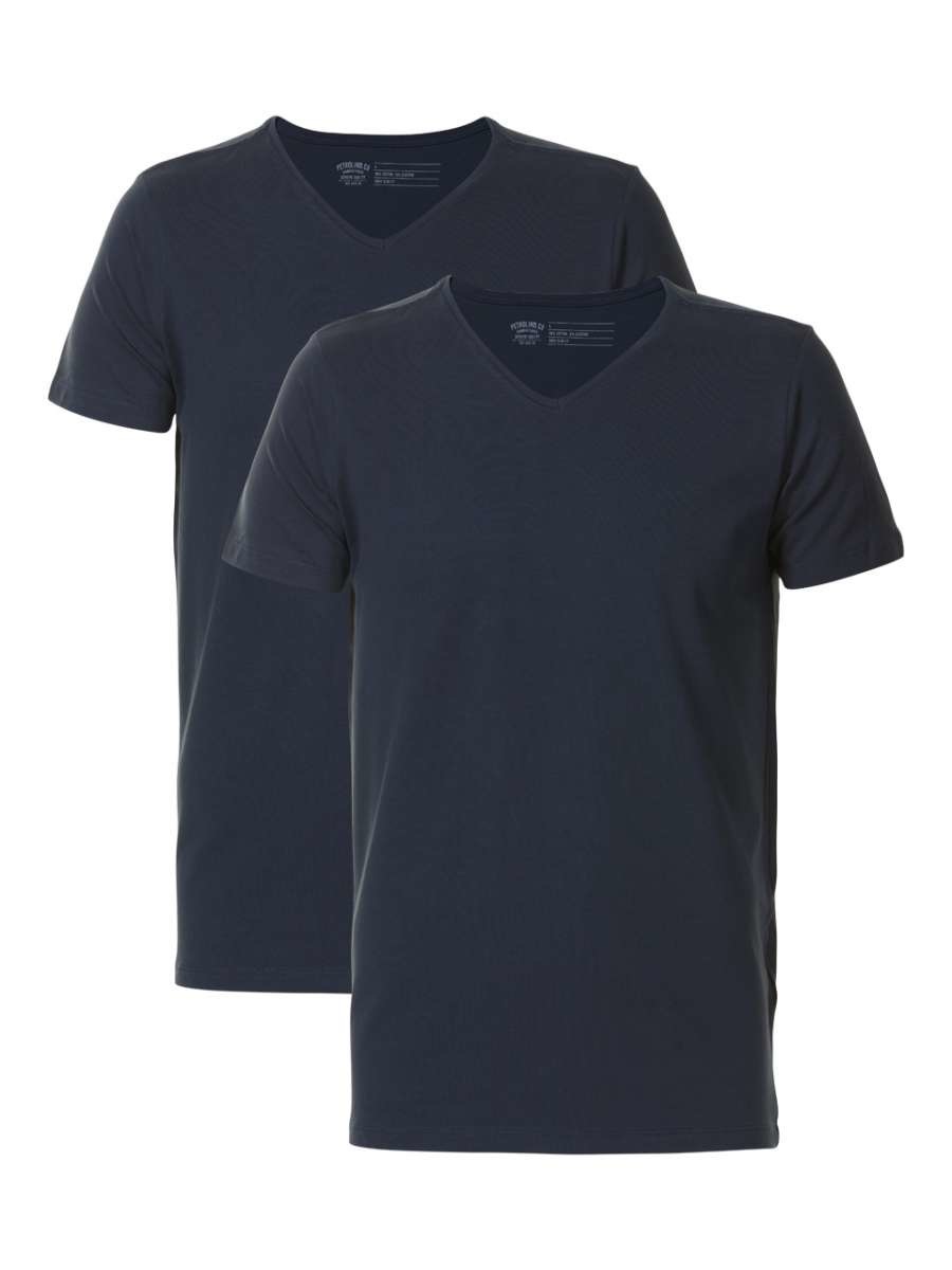 M-BF-VLYCRAT-Shirt Ss V-Neck 2-Pack (5091 Deep Navy)