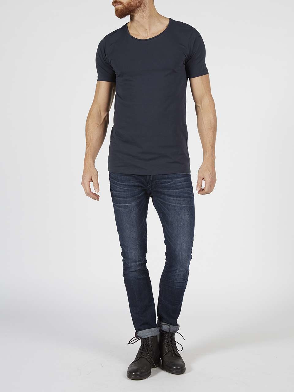 M-BF-RLYCRA-T-Shirt Ss R-Neck 2-Pack (5091 Deep Navy)