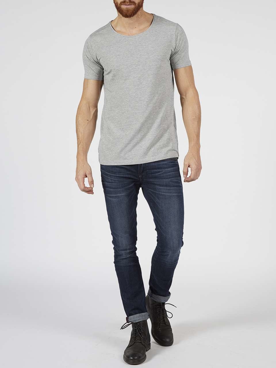 M-BF-RLYCRA - T-Shirt Ss R-Neck 2-Pack (9038 Light Grey Melee)