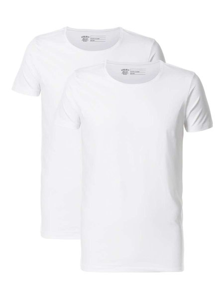 Petrol M-BF-RLYCRA - T-Shirt Ss R-Neck 2-Pack (0000 Bright White)