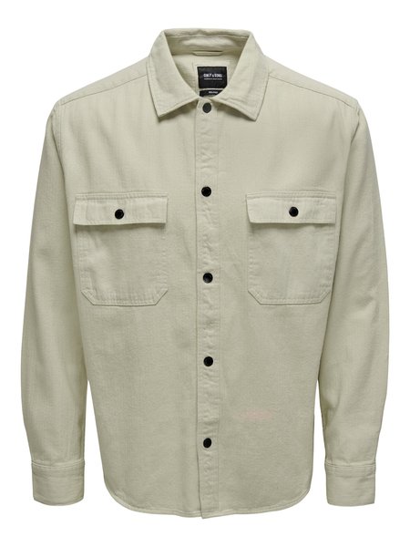 Only & Sons ONSTEAM RLX Fabric MIX LS Shirt (209113 Moonstruck)