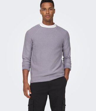 Only & Sons ONSDEXTOR 12 Wash Raglan Knit (22016131 Purple Ash)