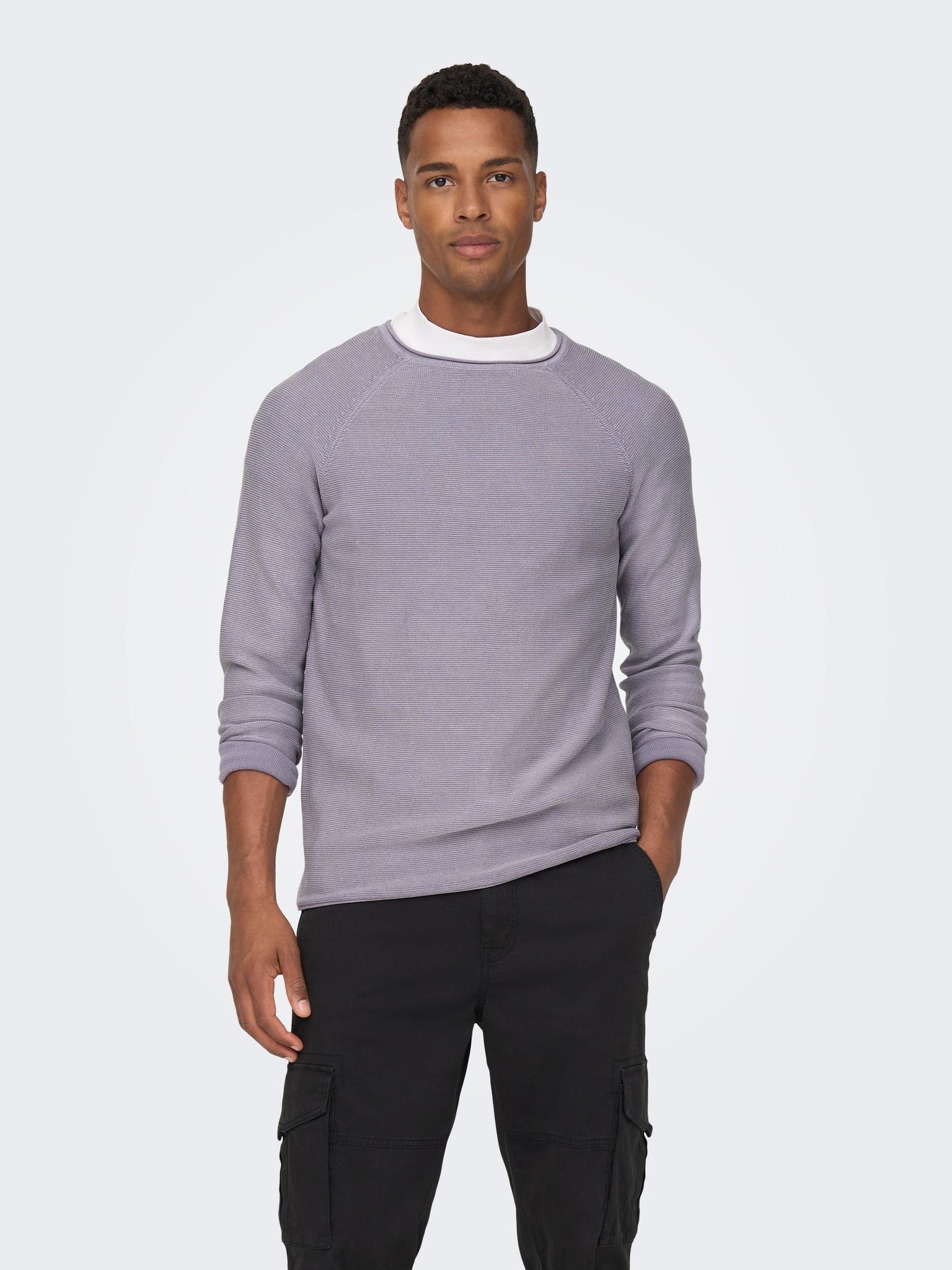 Only & Sons ONSDEXTOR 12 Wash Raglan Knit (22016131 Purple Ash)