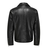 Only & Sons ONSJOHN LEATHER BIKER JACKET OTW (Black)