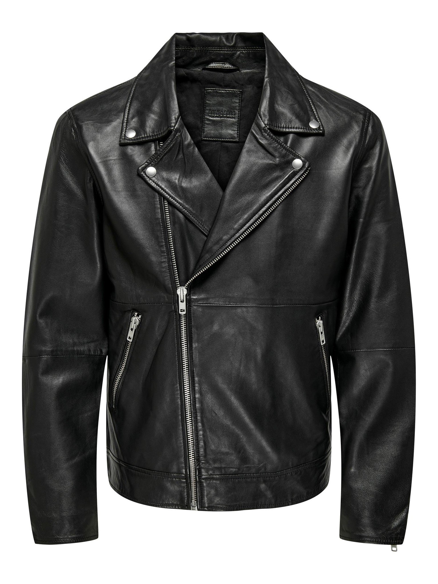 Only & Sons ONSJOHN LEATHER BIKER JACKET OTW (Black)