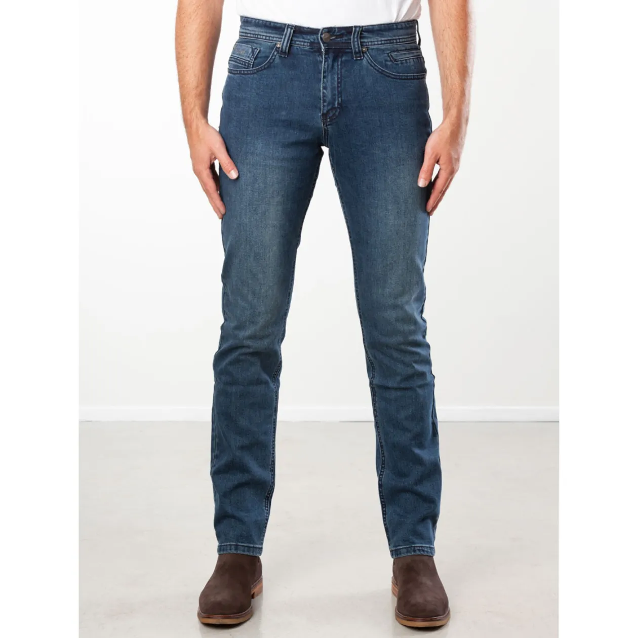 JV-SLIM Stretch Denim Slimfit - (STONE USED)