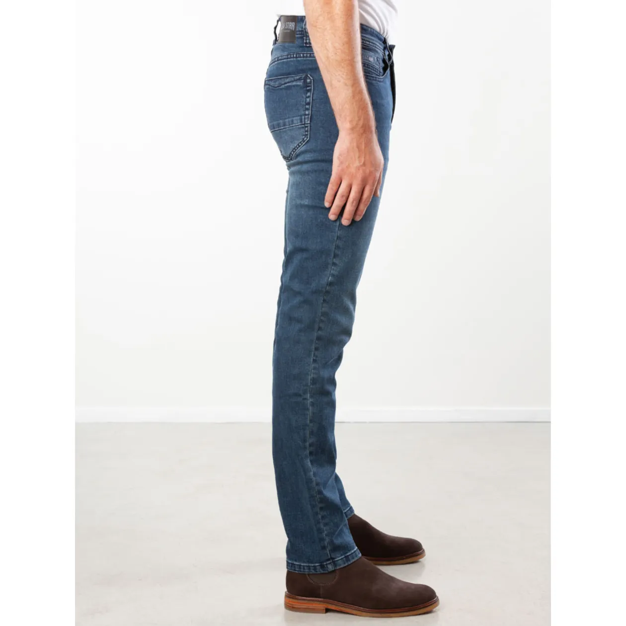 JV-SLIM Stretch Denim Slimfit - (STONE USED)