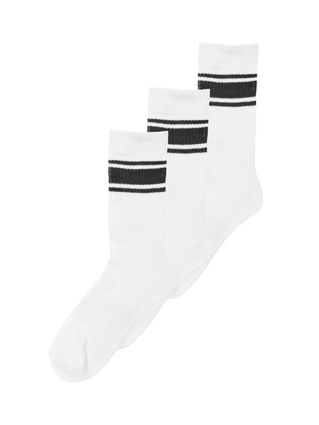 Only & Sons ONSRODY 3 Stripe 3-Pack Tennis Sock (209112 Bright White)