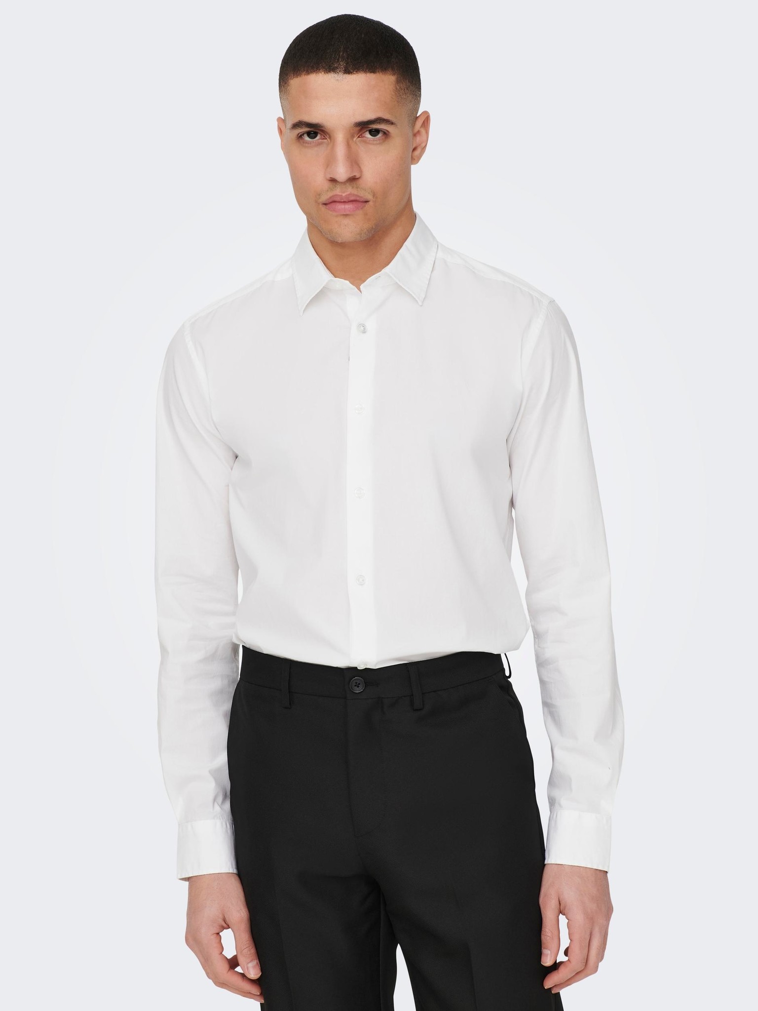 Only & Sons Onsandy Slim Easy Iron Poplin Shirt (188758 White)