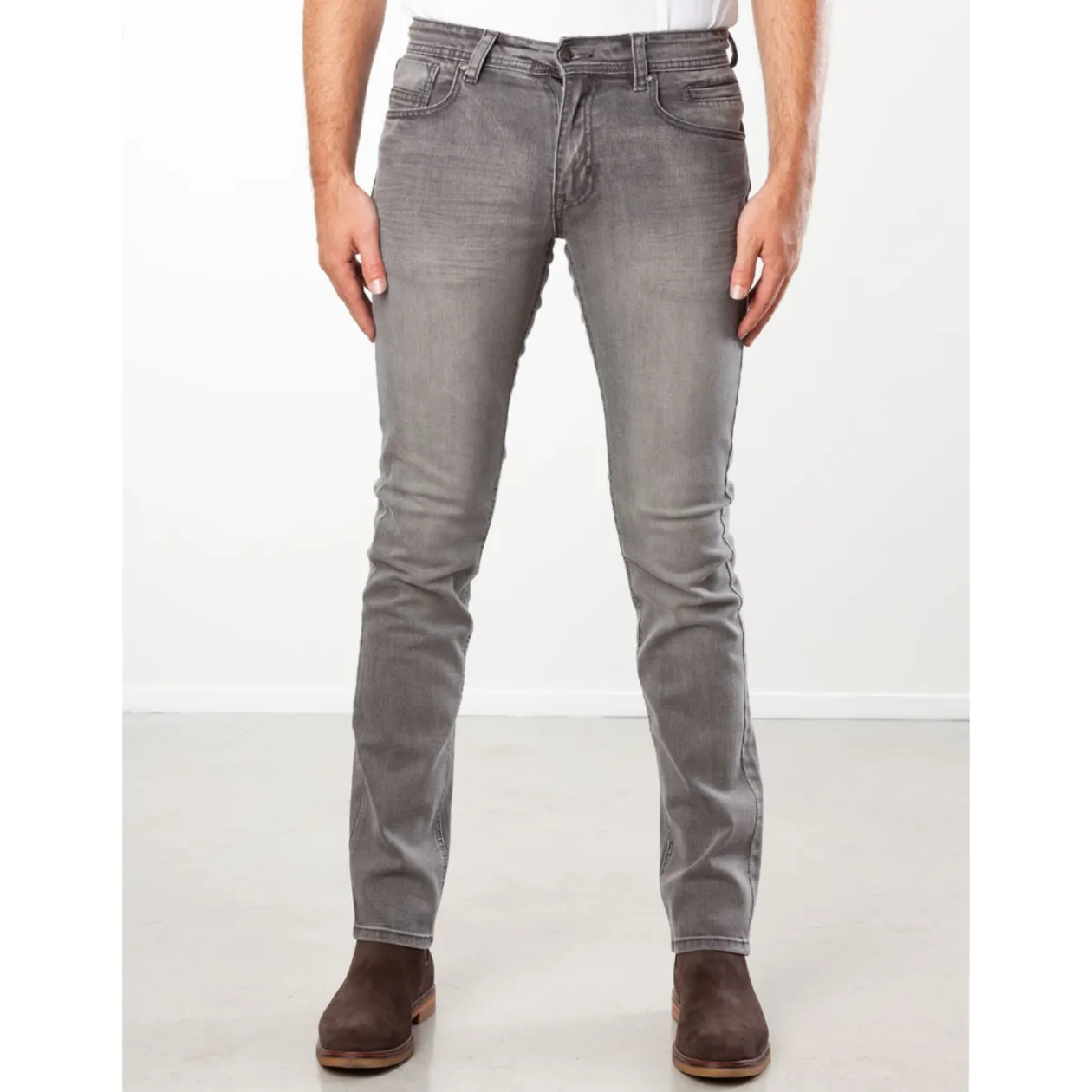 JV-SLIM Stretch Denim Slimfit - (GREY DENIM)