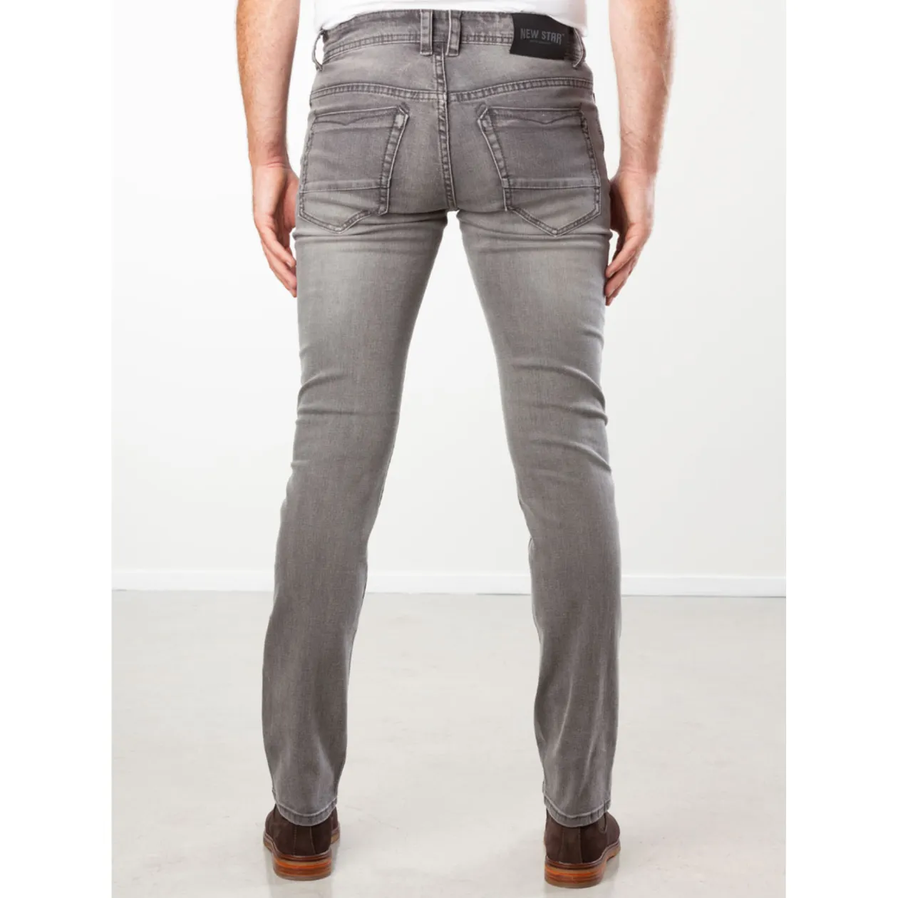 JV-SLIM Stretch Denim Slimfit - (GREY DENIM)