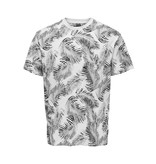 Only & Sons Onsperry Life REG Leaf AOP SS TEE (209112 Bright White)