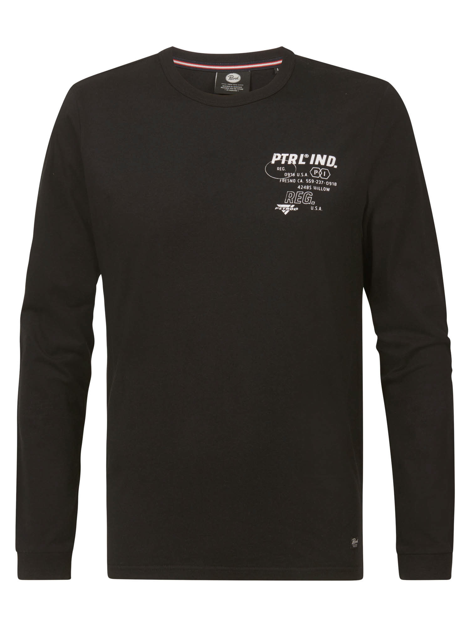 Petrol M-1030-Tlr672 - Men T-Shirt Ls Round Neck (9999 Black)