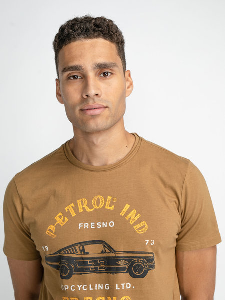 Petrol M-1030-Tsr604 - Men T-Shirt Ss Photo Print (7124 Vintage Brown)