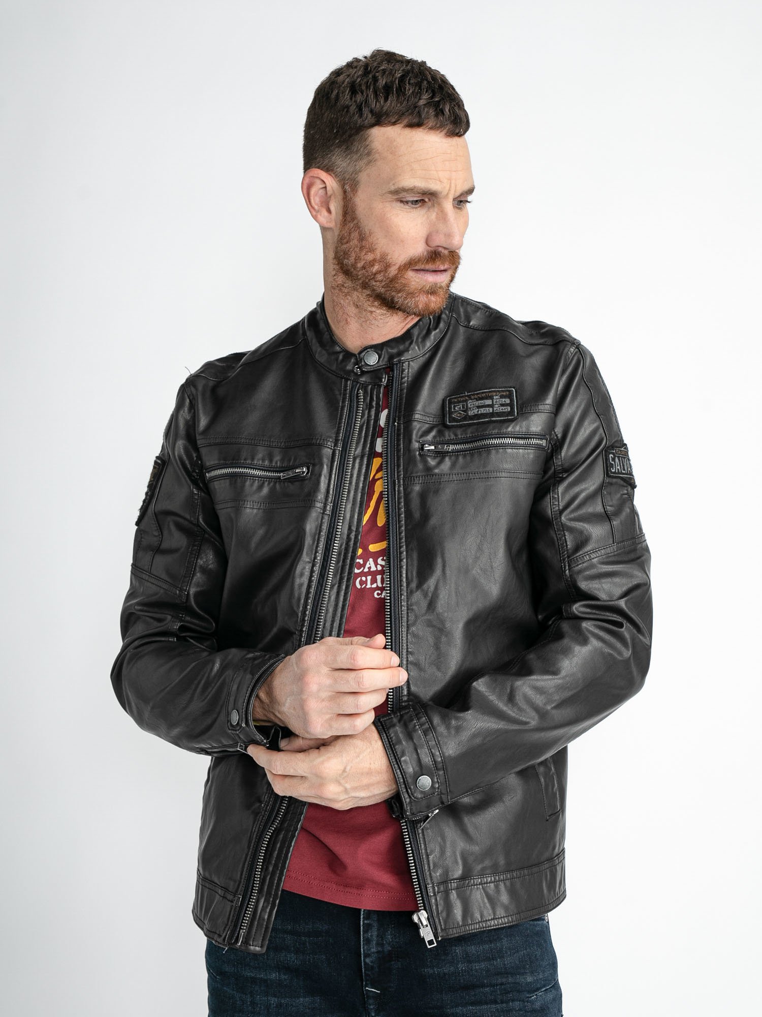 Petrol M-1030-Jac105 - Men Jacket Pu (9999 Black)