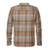 Petrol M-1030-Sil405 - Men Shirt Long Sleeve Check (2116 Desert Orange)