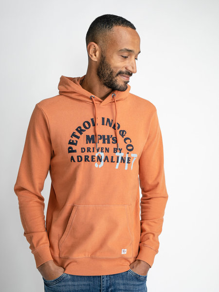 Petrol M-1030-Swh301 - Men Sweater Hooded Print (2116 Desert Orange)