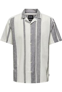 Onscaiden SS Stripe Linen Resort Shirt (193799 Cloud Dancer)