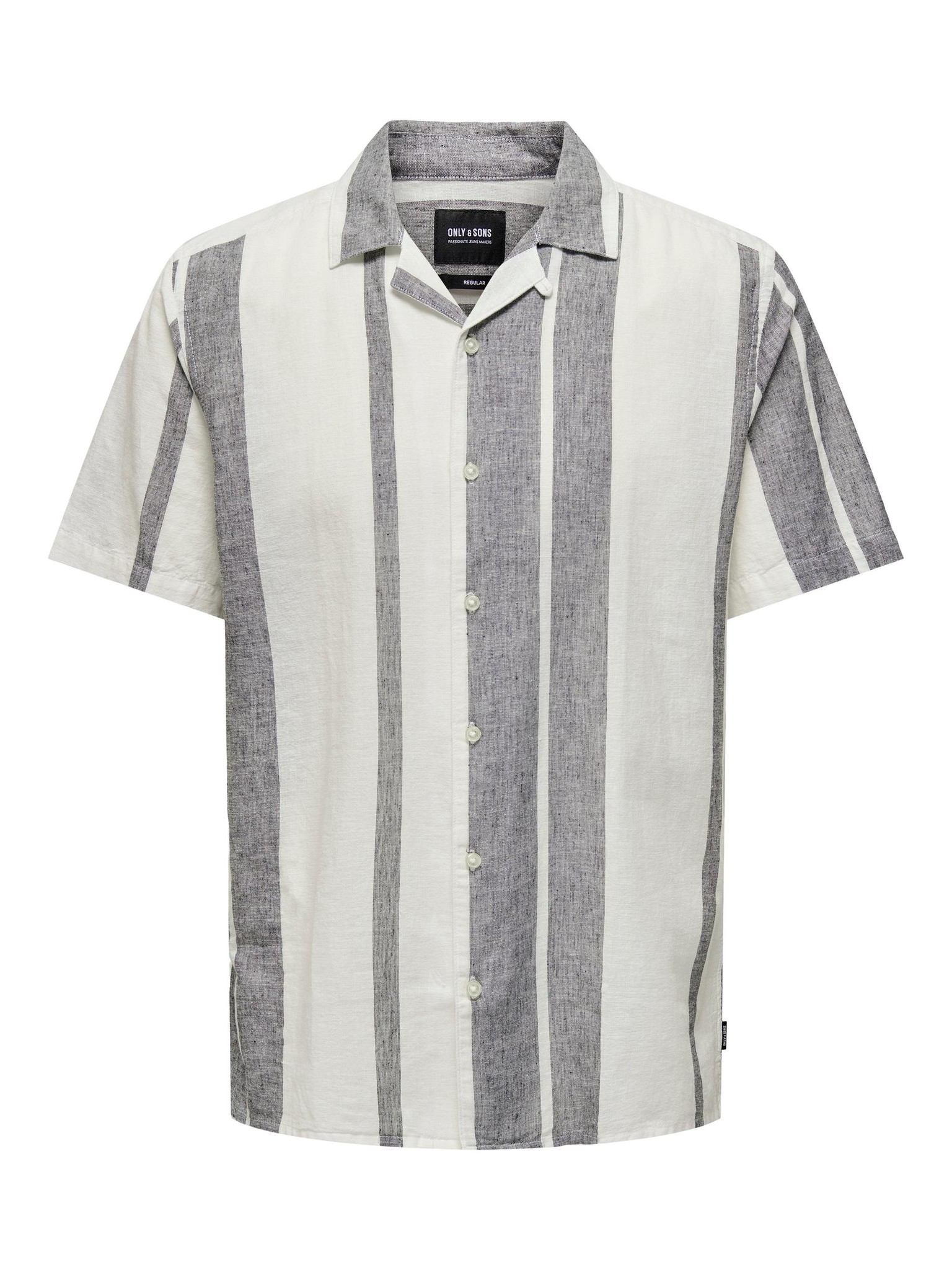 Onscaiden SS Stripe Linen Resort Shirt (193799 Cloud Dancer)