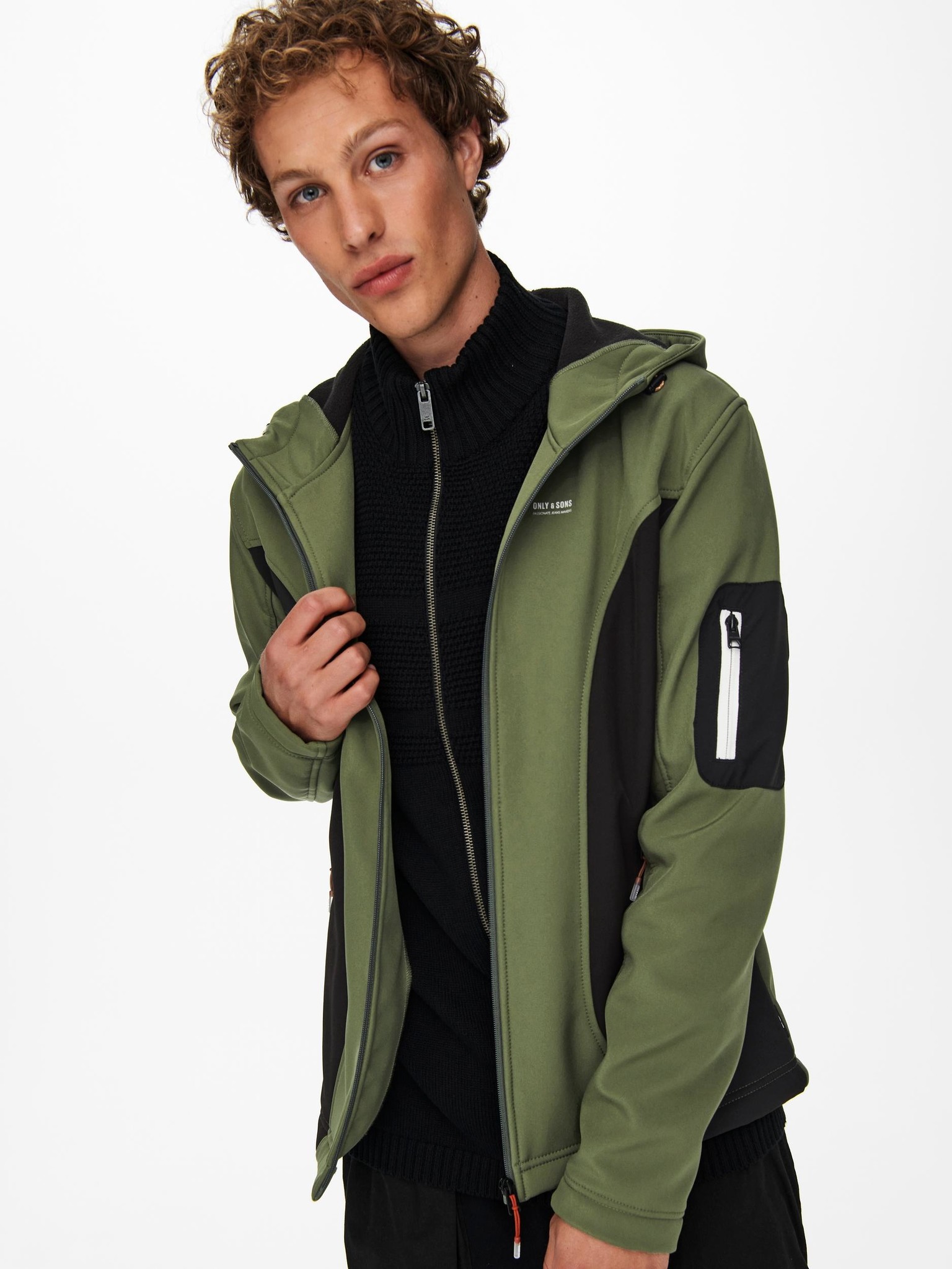 ONSBRAD Hood softshell jacket otw (Olive Night/Black)