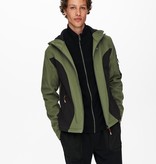 Only & Sons ONSBRAD Hood softshell jacket otw (Olive Night/Black)