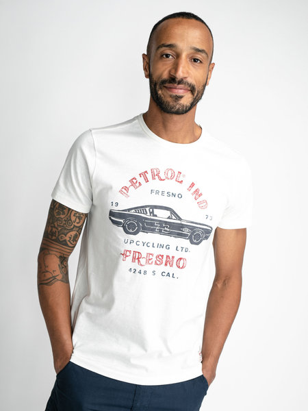 Petrol M-1030-Tsr604 - Men T-Shirt Ss Photo Print (0006 Chalk White)