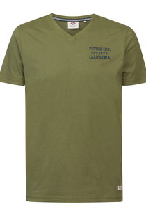 M-1030-Tsv627 - Men T-Shirt Ss V-Neck (6134 Dusty Army)