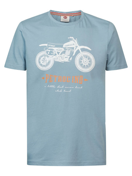 Petrol M-1030-Tsr707 - Men T-Shirt Ss Classic Print (5170 Dusty Blue)