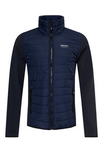 TARIK Mens Knitted & Woven Jacket Navy