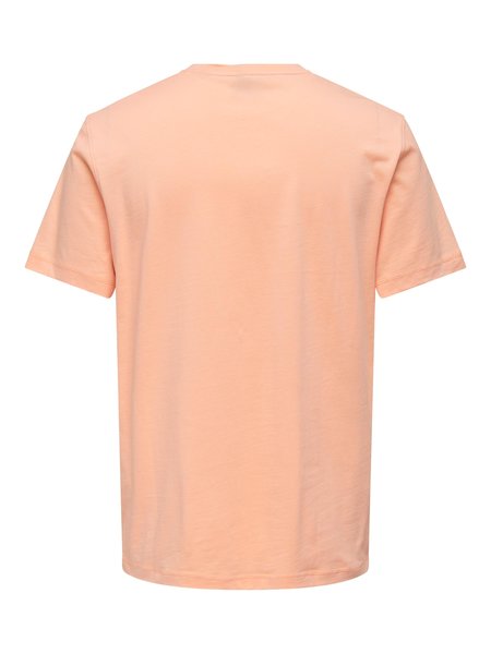 Only & Sons Onsmax Life REG SS Stitch TEE (291864 Peach Nectar)