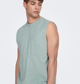 Only & Sons Onsfred RLX Pocket Slvless TEE (262078 Silver Blue)