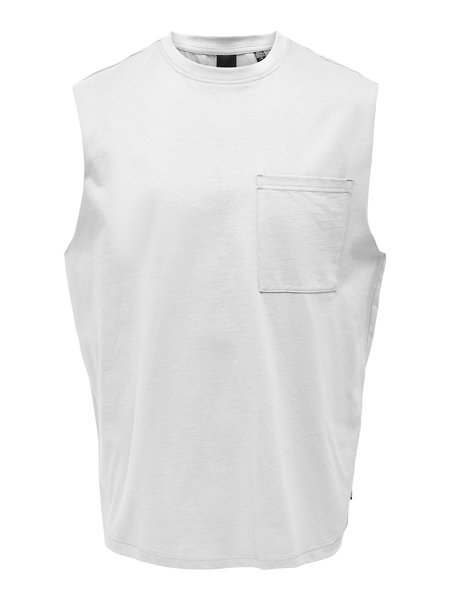 Only & Sons Onsfred RLX Pocket Slvless TEE (188758 White)