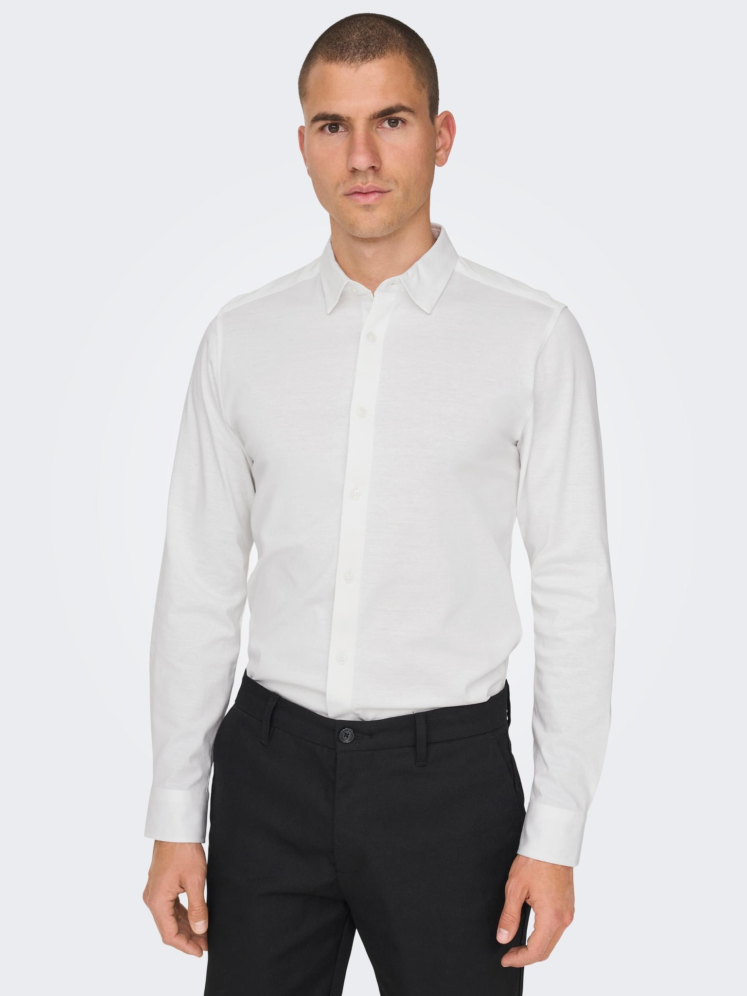 Only & Sons Onsmiles LS Stretch Shirt (188758 White)