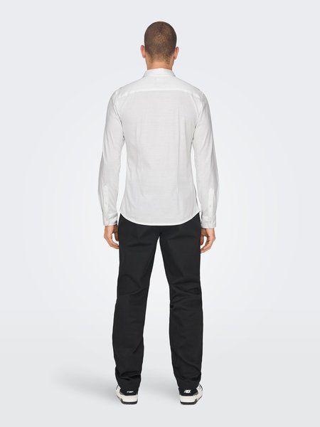 Only & Sons Onsmiles LS Stretch Shirt (188758 White)