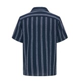 Only & Sons Onstrev Life REG Struc Stripe SS Shirt (187197 Dark Navy)