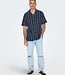 Onstrev Life REG Struc Stripe SS Shirt (187197 Dark Navy)