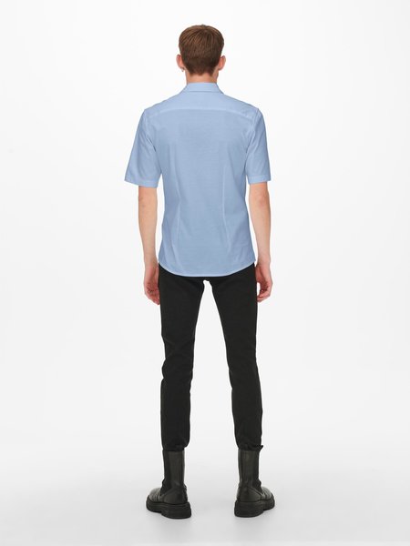 Only & Sons Onsmiles SS Stretch Shirt (198830 Cashmere Blue)