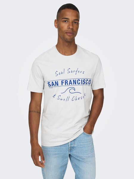 Only & Sons Onsasher REG SS TEE (190644 Glacier Gray)