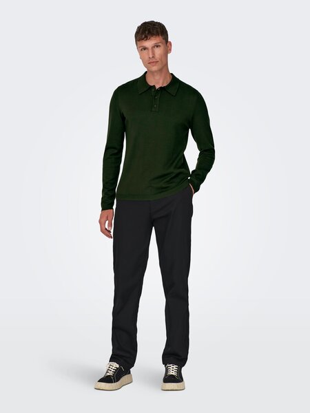 Only & Sons Onswyler Life REG 14 LS Polo Knit (218672 Rosin)