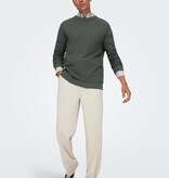 Only & Sons Onskalle REG 12 Struc Crew Knit (262142 Castor Gray)