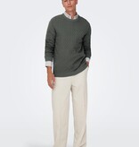 Only & Sons Onskalle REG 12 Struc Crew Knit (262142 Castor Gray)