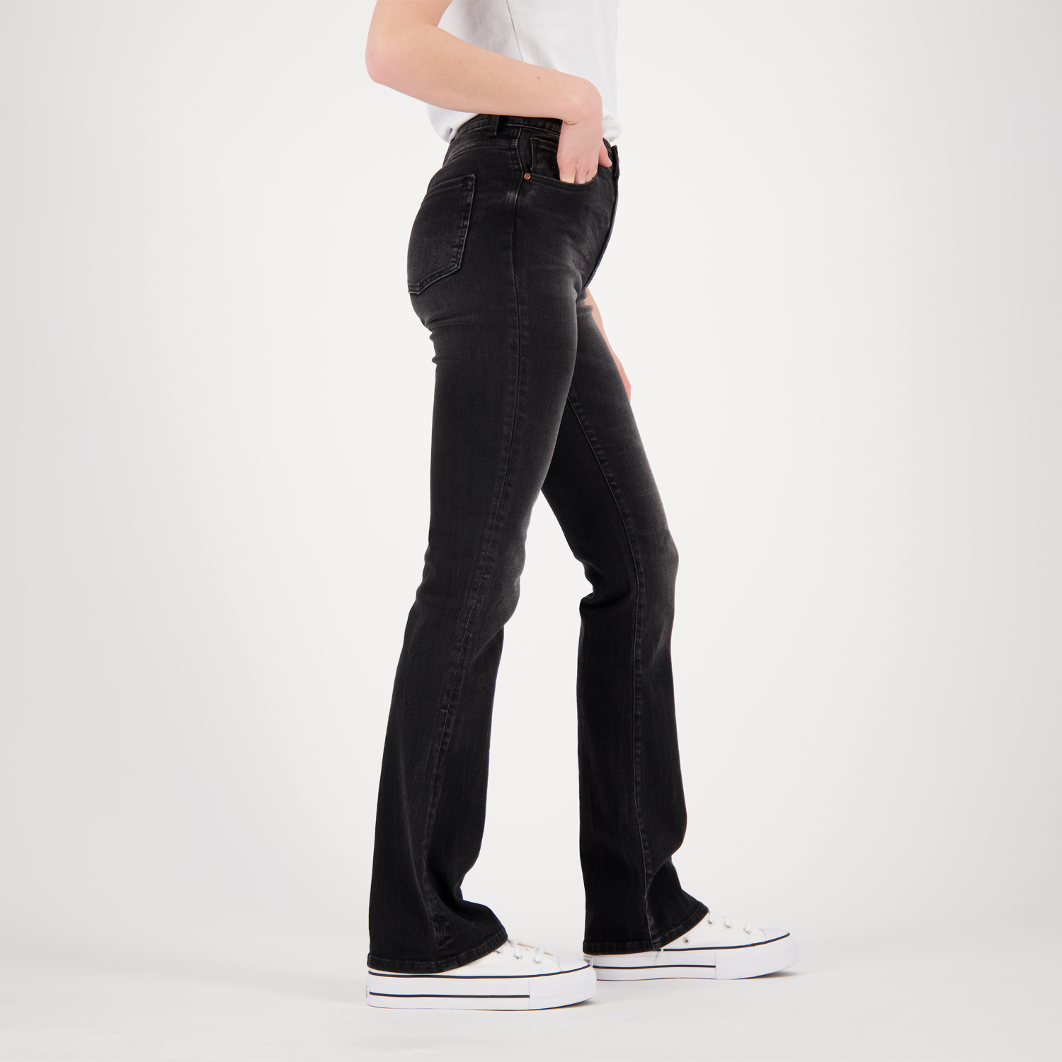 WOMEN Faye Black Stone Bootcut Jeans
