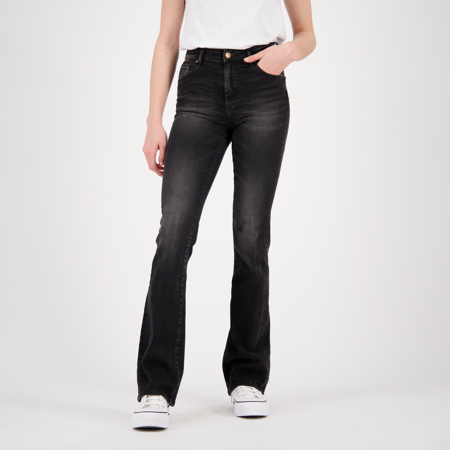 RAIZZED WOMEN Faye Black Stone Bootcut Jeans