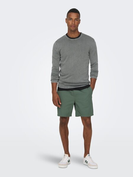 Only & Sons Onsgarson 12 Wash Crew Knit (262142 Castor Gray)