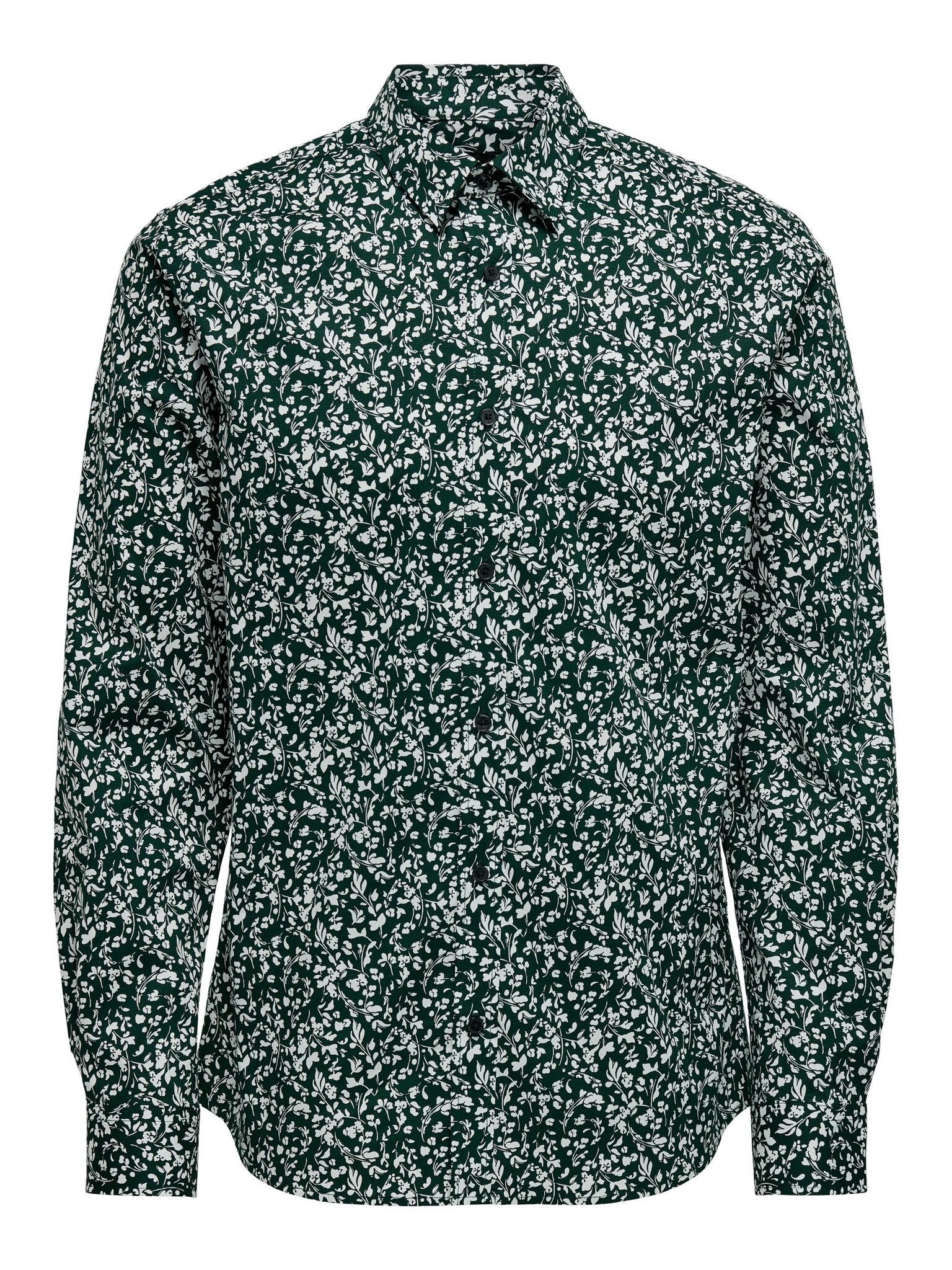 Only & Sons ONSANDY SLM EASY IRON DITSY POPLIN SHIR (SCARAB)