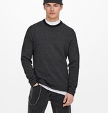 Only & Sons Onsniguel 12  Stripe Crew Knit (187197 Dark Navy)